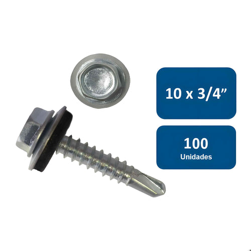 Tornillo Autoperforante Cabeza Hexagonal con Golilla