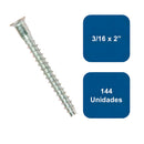 Tornillo Soberbio Zincado 3/16 x 2" 144un - Anclajes