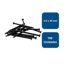 Clavo Negro Concreto 3.0 x 40mm 100un. - Anclajes