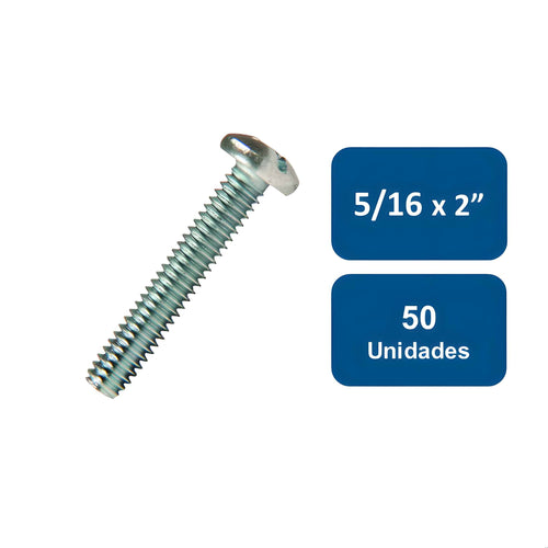 Perno Cocina Zincado 5/16' x 2' 50un. - Anclajes