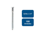 Tornillo Soberbio Zincado 3/16 x 1.1/2" 100un. - Anclajes