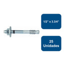 Perno Anclaje 1/2" x 3.3/4" 25un. - Anclajes