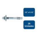 Perno Anclaje 1/2" x 5.1/2" 25un. - Anclajes