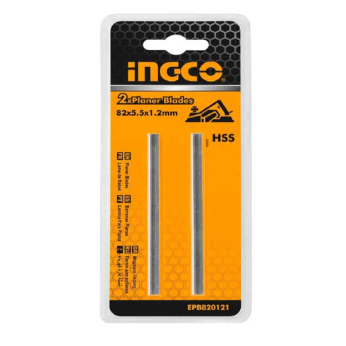 SET CUCHILLAS CEPILLADORA INDUSTRIAL 2 PIEZAS 82X5,5X1,2MM INGCO EPB820121