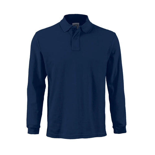 Polera Pique Manga Larga Azul Marino S