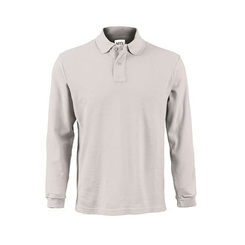Polera Pique Manga Larga Mtx Blanco L