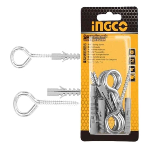SET CANCAMO CERRADO CON TARUGO 6 PIEZAS GRIS INGCO HWSPK5022