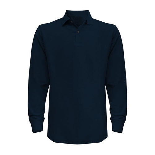 Polera Pique Manga Larga Bw Azul XXL