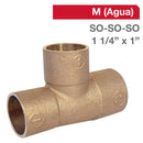 Tee Bronce So/So/So 1 1/4" X 1" 1U