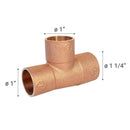 Tee Bronce So/So/So 1 1/4" X 1" 1U