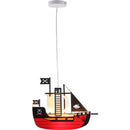 Lampara Colgante Barco Pirata Plastico Multicolor