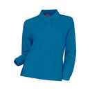 Polera Pique Manga Larga Mujer Azul S