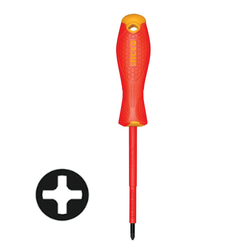 Destornillador Industrial Aislado Vde Punta Cruz Ph0X60Mm Ingco Hisd81Ph060