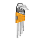 SET LLAVES ALLEN PUNTA DE BOLA INDUSTRIAL 9 PIEZAS 1.5-10MM INGCO HHK12091