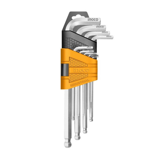 SET LLAVES ALLEN PUNTA DE BOLA INDUSTRIAL 9 PIEZAS 1.5-10MM INGCO HHK12091