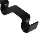 Set De Soportes P/Barra Cortina Doble Muro 19 Mm 2 U Negro