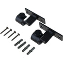 Set De Soportes P/Barra Cortina Simple Techo 19 Mm 2 U Negro
