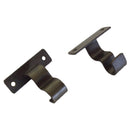 Set De Soportes P/Barra Cortina Simple Techo 19 Mm 2 U Negro