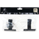 Set De Soportes P/Barra Cortina Simple Techo 19 Mm 2 U Negro