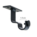 Set De Soportes P/Barra Cortina Simple Techo 19 Mm 2 U Negro