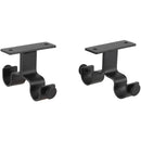 Set De Soportes P/Barra Cortina Doble Techo 19 Mm 2 U Negro