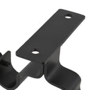 Set De Soportes P/Barra Cortina Doble Techo 19 Mm 2 U Negro