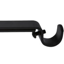 Set De Soportes P/Barra Cortina Simple Muro 19 Mm 2 U Negro