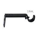 Set De Soportes P/Barra Cortina Simple Muro 19 Mm 2 U Negro