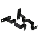 Set De Soportes Para Barra De Cortina 19/28 Mm 2 Unidades Negro