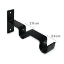 Set De Soportes Para Barra De Cortina 19/28 Mm 2 Unidades Negro