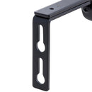 Set De Soportes P/Barra Cortina Simple Muro 28 Mm 2 U Negro