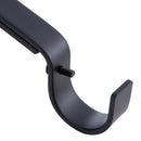 Set De Soportes P/Barra Cortina Simple Muro 28 Mm 2 U Negro