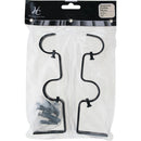 Set De Soportes P/Barra Cortina Doble Muro 28 Mm 2 U Negro