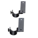 Set De Soportes P/Barra Cortina Simple Techo 28 Mm 2 U Negro