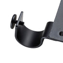 Set De Soportes P/Barra Cortina Simple Techo 28 Mm 2 U Negro