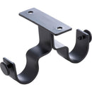 Set De Soportes P/Barra Cortina Doble Techo 28 Mm 2 U Negro