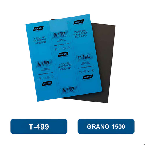 Lija Microfina Pulido al Agua T-499 Grano 1500 - Norton