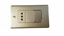 Interruptor 9/12 y Enchufe Dorado 10A - ART DNA