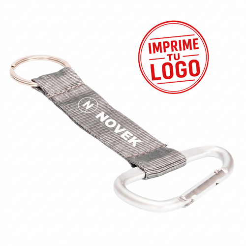 Llavero-Lanyard Mosqueton (Plata, Impresion Un Color)