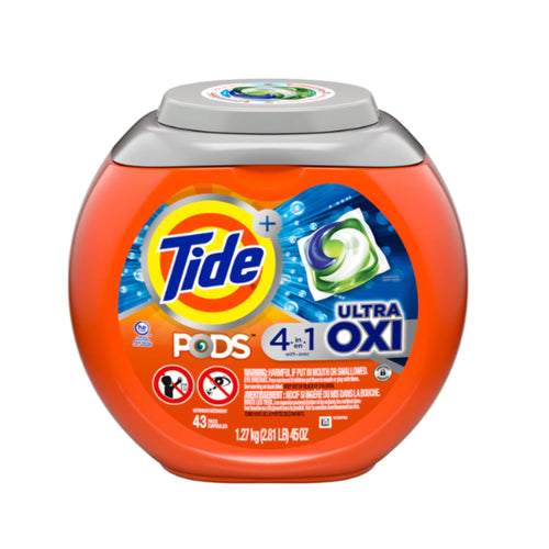 Detergente de Ropa Concentrado Ultra Oxi Capsulas 4 en 1 43 pods - Tide