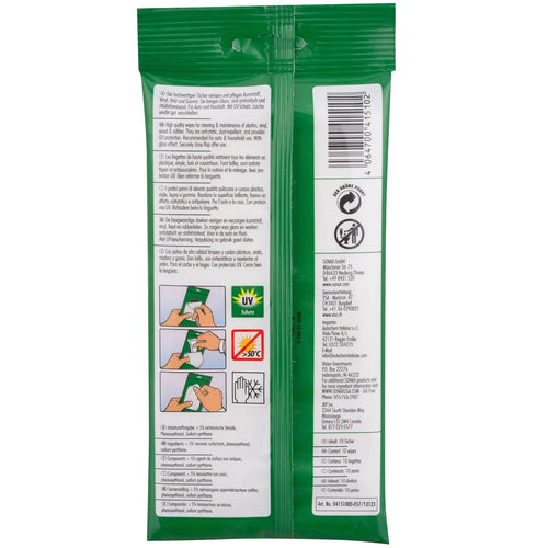 Set Toallas Humedas Limpieza Interior Auto 10 Unidades