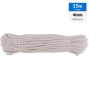 Cuerda Algodon Trenzado 4 Mm 15 M Natural