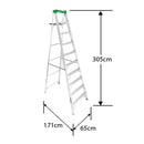 Escalera Aluminio Tijera 10 Peldaños 3.05 M. Cuprum