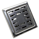 Pileta Acero Inoxidable 10X10 Cm Rejilla Cuadrada Para Receptaculo En Obra