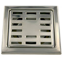 Pileta Acero Inoxidable 10X10 Cm Rejilla Cuadrada Para Receptaculo En Obra