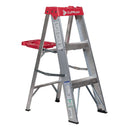 Piso Escalera Aluminio Tijera 3 Peldaños 0.87 M. Cuprum