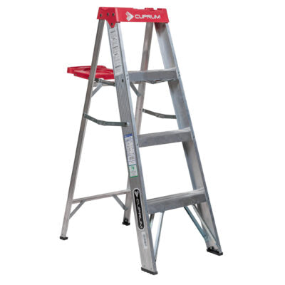 Escalera Aluminio Tijera 4 Peldaños 122 Cm Cuprum