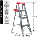 Escalera Aluminio Tijera 4 Peldaños 122 Cm Cuprum