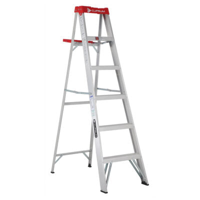 Escalera De Aluminio Tijera 6 Peldaños 150 Kilos Cuprum