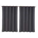 Combo 2 Cortinas Black-Out 200X220Cm Texturada Grafito